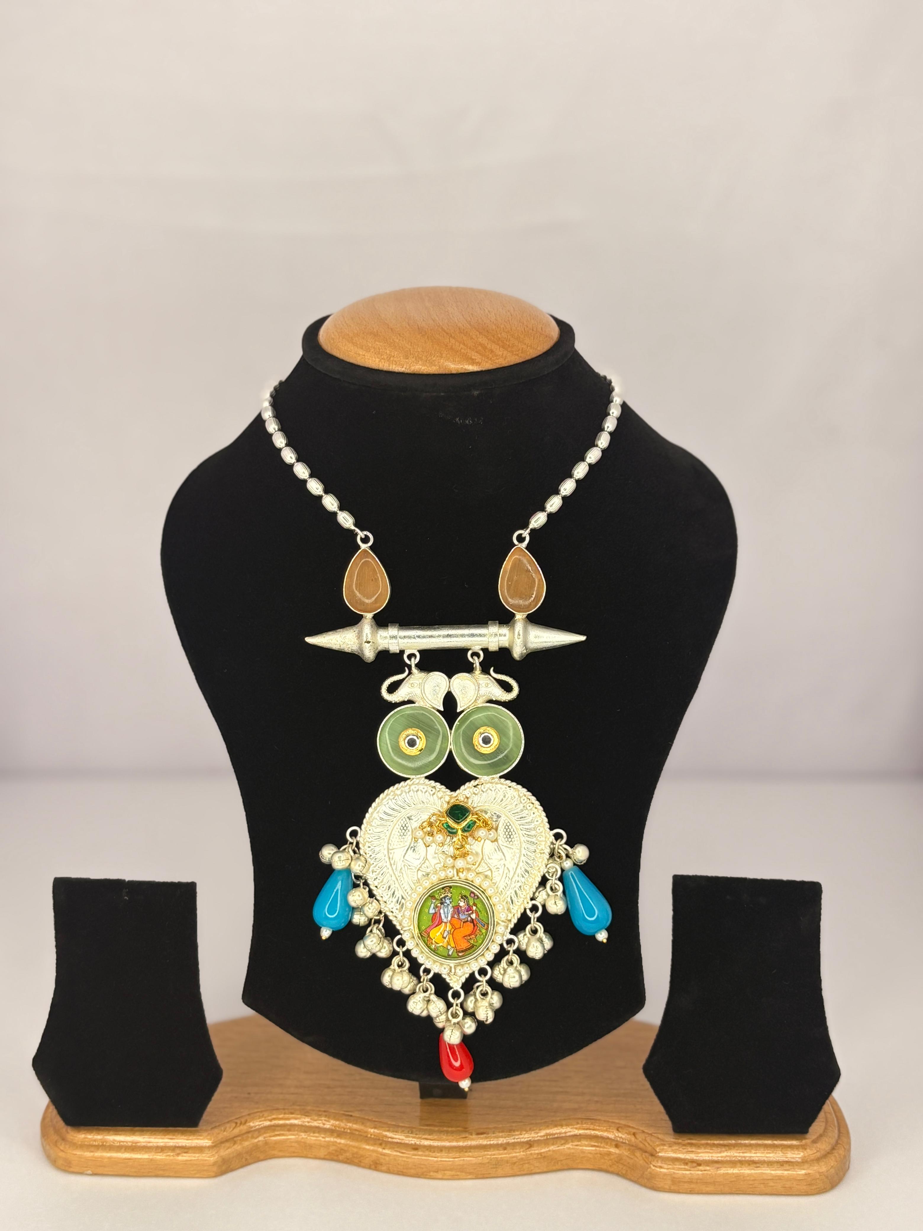 Krishna Leela (Pink & Blue)