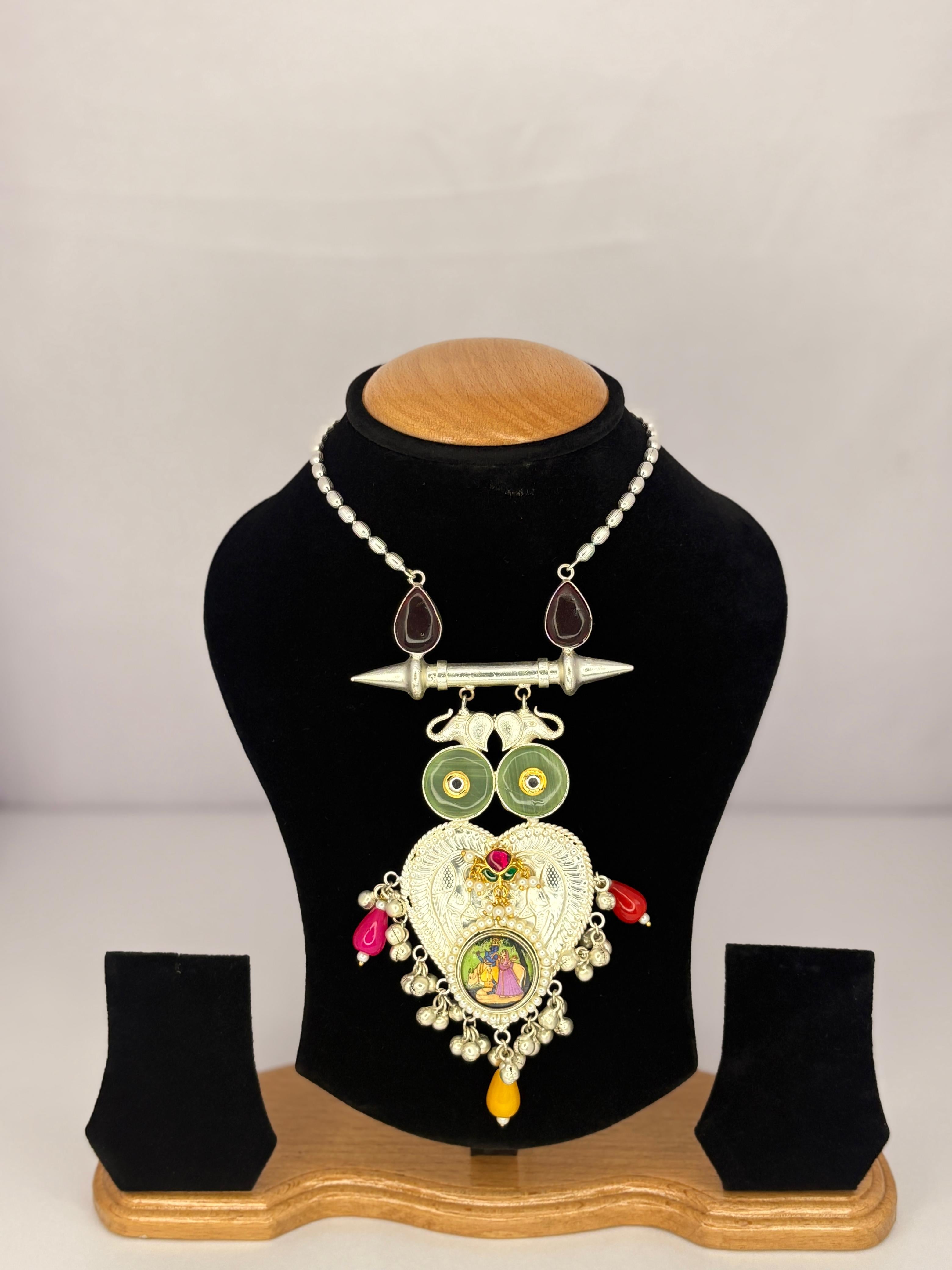 Krishna Leela (Pink & Blue)